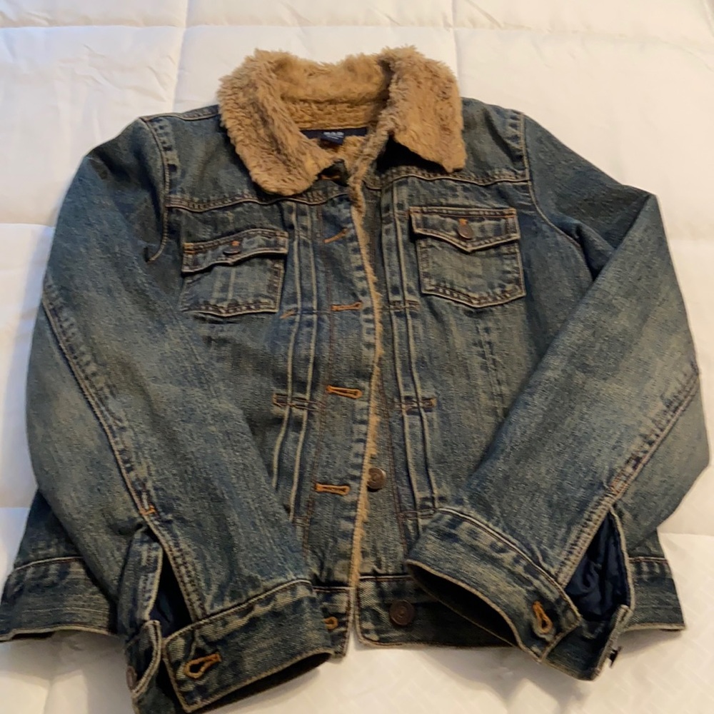 Gap Jean Jacket Sherpa Lined